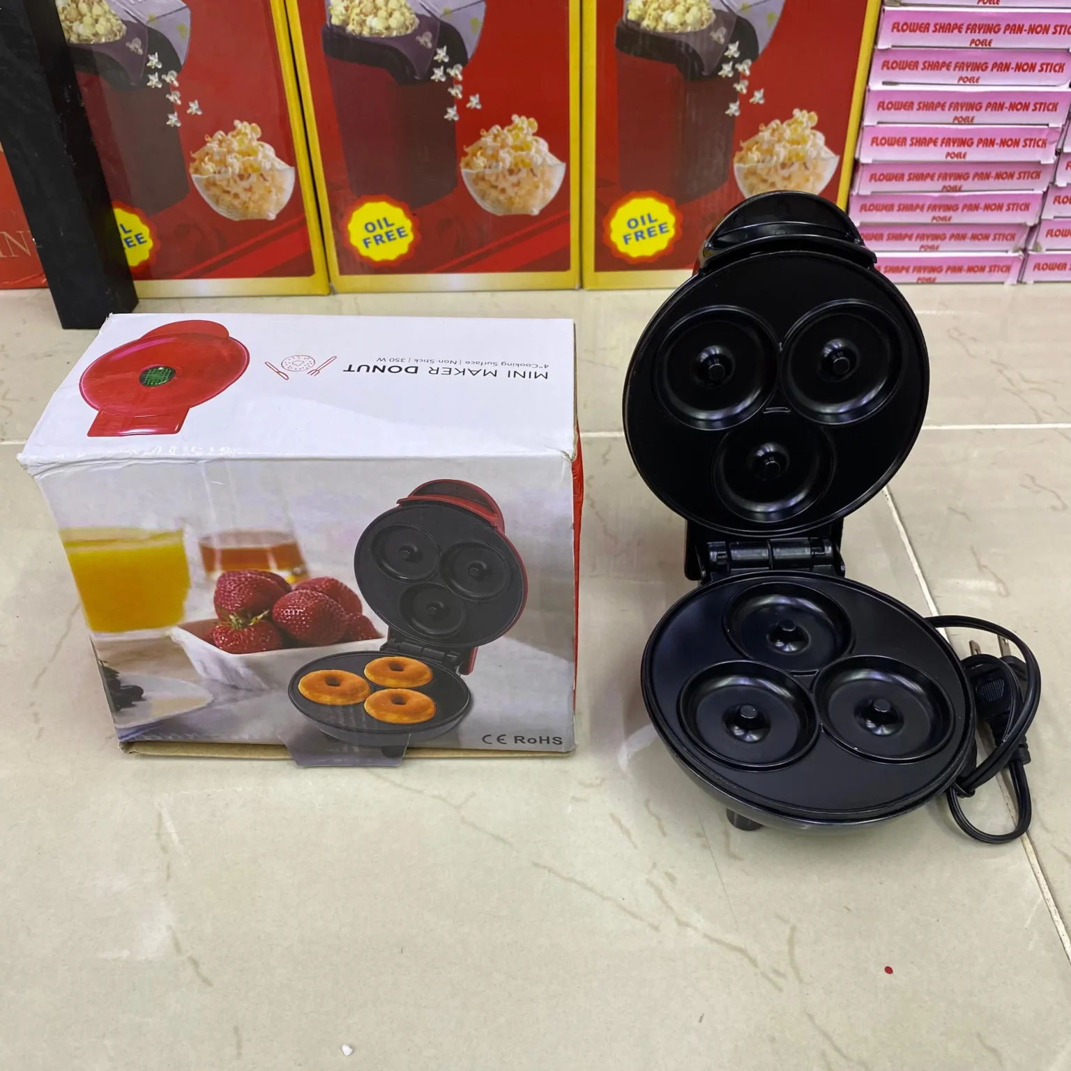 Máquina De Donas Portátil X3 Donuts Antiadherente Cenc 041