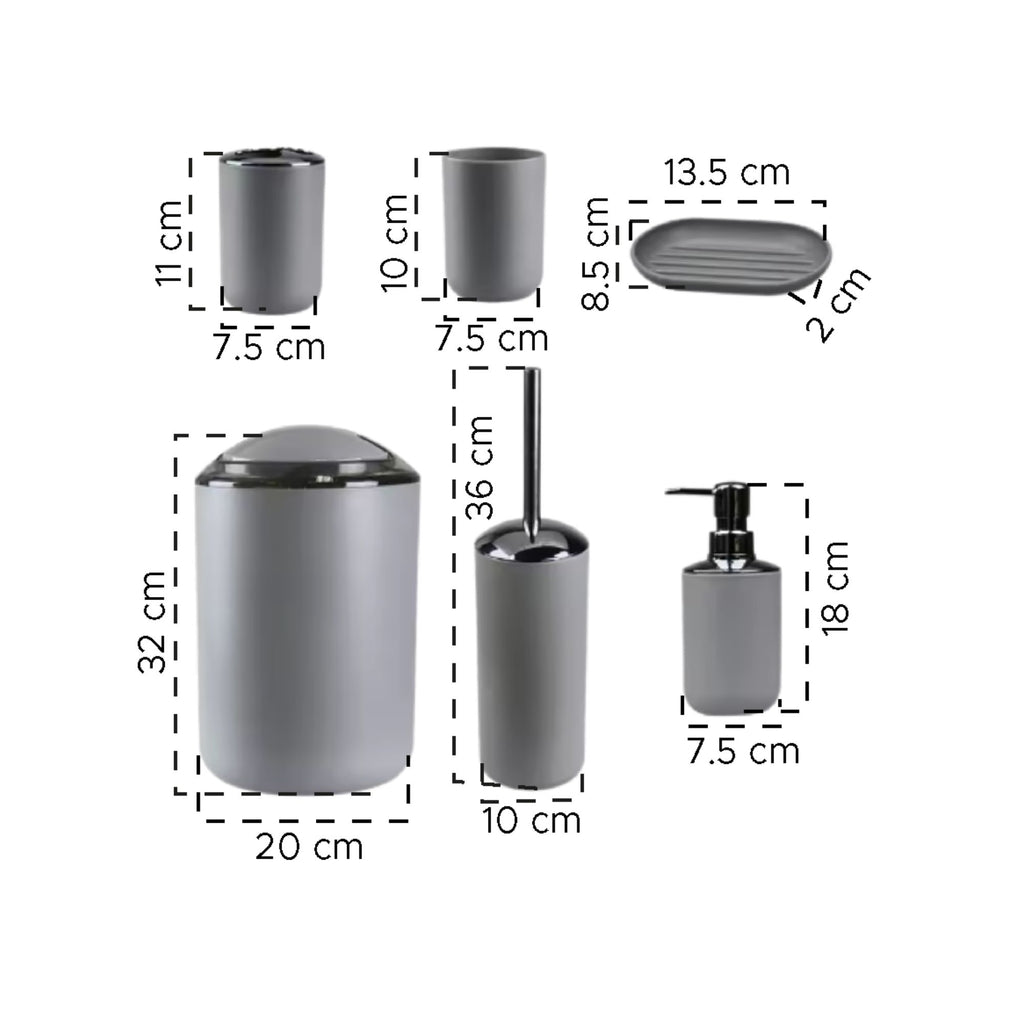 Set Accesorios De Lujo Para Baño 6 Piezas