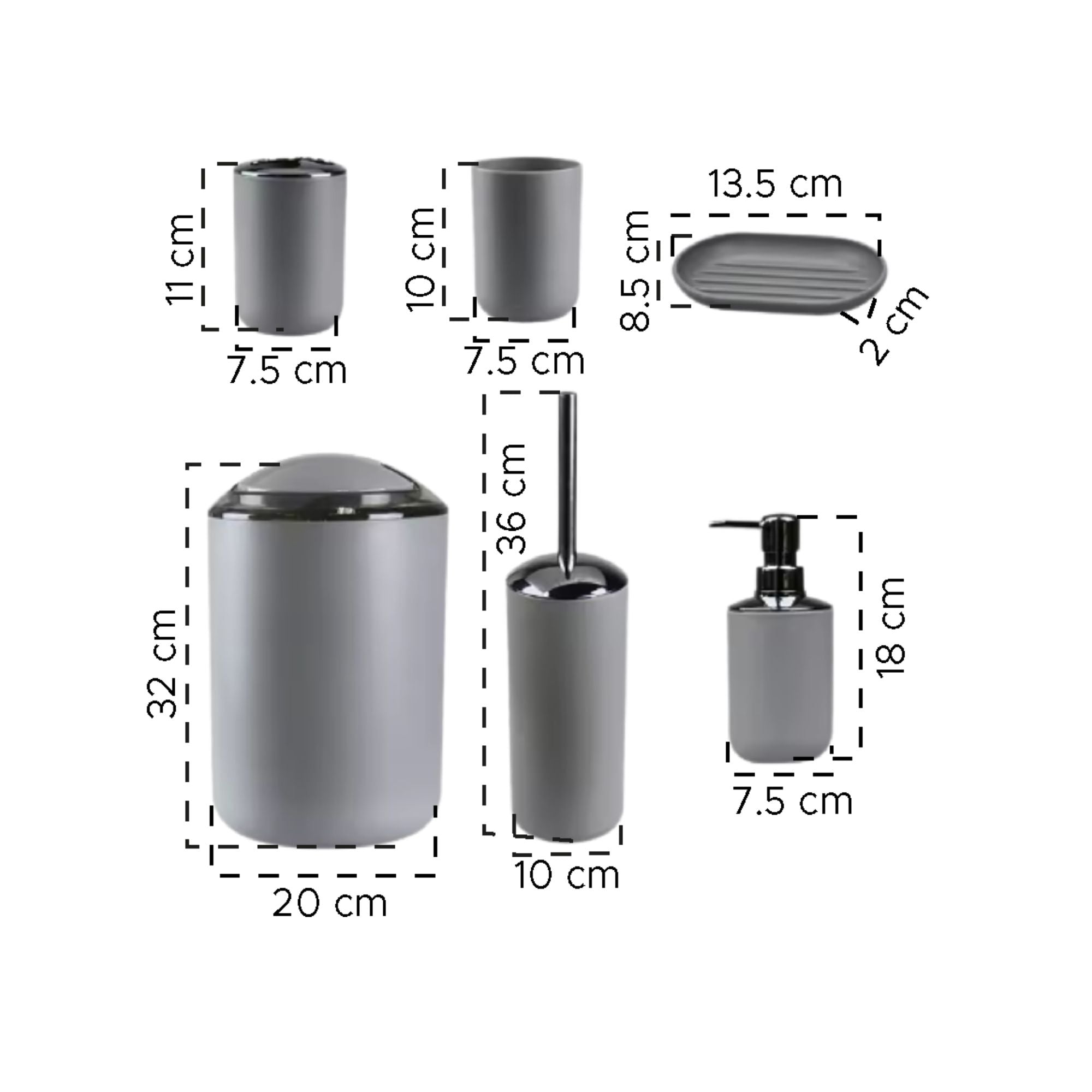 Set Accesorios De Lujo Para Baño 6 Piezas