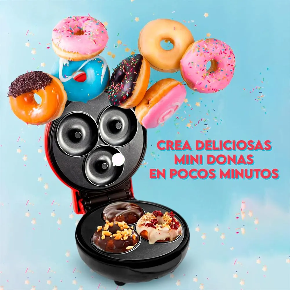 Máquina De Donas Portátil X3 Donuts Antiadherente Cenc 041