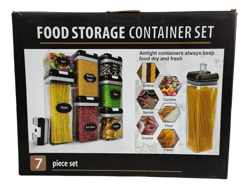 Recipientes Organizadores Comida Herméticos Sellables Set X7